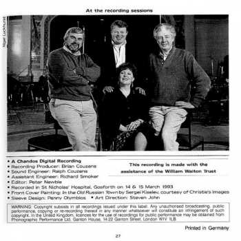 CD Sir William Walton: The Bear