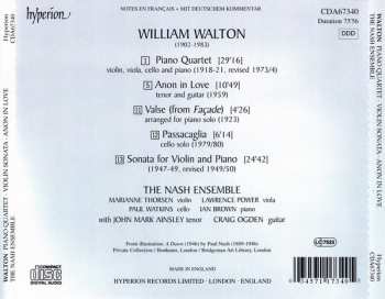 CD Sir William Walton: Violin Sonata / Piano Quartet / Anon In Love