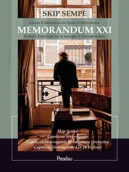 Album Capriccio Stravagante: Memorandum XXI: Essays & Interviews On Music & Performance