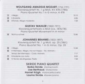 CD Johannes Brahms: Mozart • Mahler • Brahms