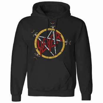 Merch Slayer: Hoodie Met Capuchon Pentagram Distressed