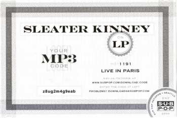LP Sleater-Kinney: Live In Paris LTD | CLR