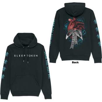 Merch Sleep Token: Sleep Token Unisex Pullover Hoodie: The Love You Want Heart (back Print, Sleeve Print) (small) S