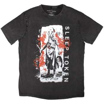 Merch Sleep Token: Sleep Token Unisex Stone Wash T-shirt: Euclid (charcoal Grey) (xx-large) XXL