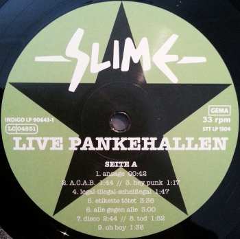 2LP Slime: Live - Pankehallen 21.1.1984