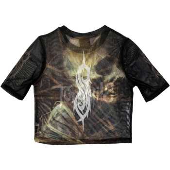 Merch Slipknot: Slipknot Ladies Crop Top: Tesf Profile (back Print & Mesh) (xx-small) XXS