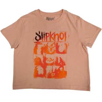 Merch Slipknot: Dames Crop Top The End So Far Faces Grid