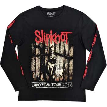 Merch Slipknot: Slipknot Unisex Long Sleeve T-shirt: Skeleton Flag (back & Sleeve Print) (small) S