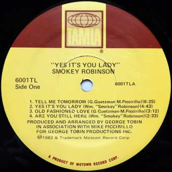 LP Smokey Robinson: Yes It's You Lady