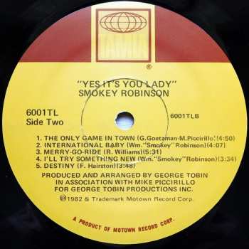 LP Smokey Robinson: Yes It's You Lady