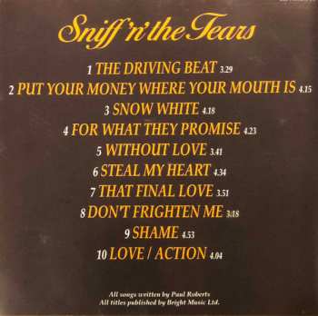 CD Sniff 'n' The Tears: Love / Action
