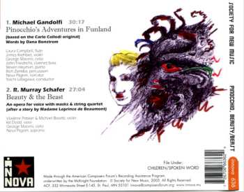 CD R. Murray Schafer: Pinocchio ; Beauty And The Beast