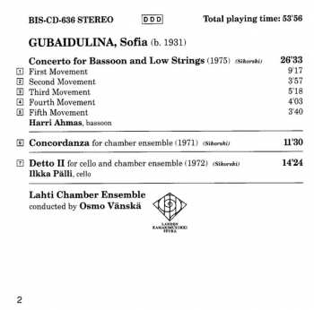 CD Sofia Gubaidulina: Bassoon Concerto • Concordanza • Detto II