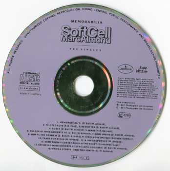 CD Soft Cell: Memorabilia - The Singles