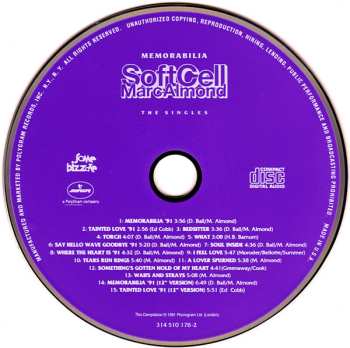 CD Soft Cell: Memorabilia - The Singles