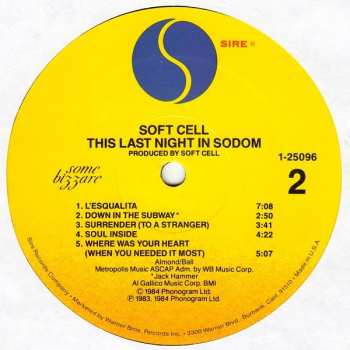 LP Soft Cell: This Last Night In Sodom