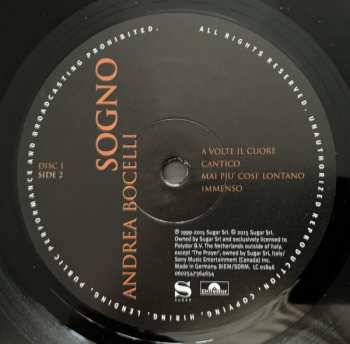 2LP Andrea Bocelli: Sogno
