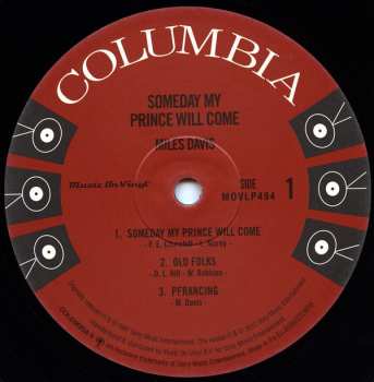 LP The Miles Davis Sextet: Someday My Prince Will Come