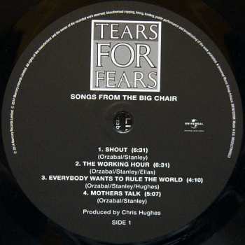 LP Tears For Fears: Songs From The Big Chair 