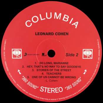 LP Leonard Cohen: Songs Of Leonard Cohen