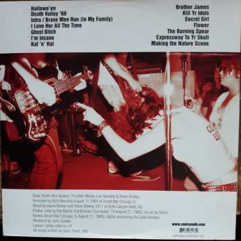 2LP Sonic Youth: Smart Bar • Chicago 1985