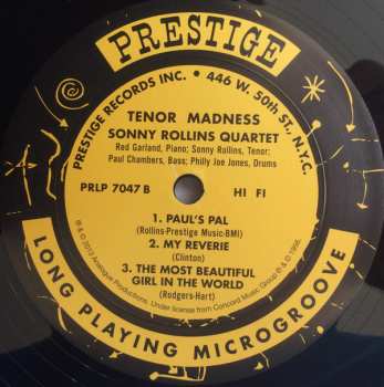 LP Sonny Rollins Quartet: Tenor Madness LTD