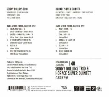 CD The Horace Silver Quintet: Zurich 1959