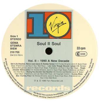 LP Soul II Soul: Vol. II - 1990 A New Decade