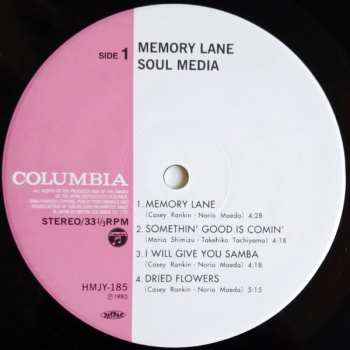 LP Jiro Inagaki & Soul Media: Memory Lane LTD