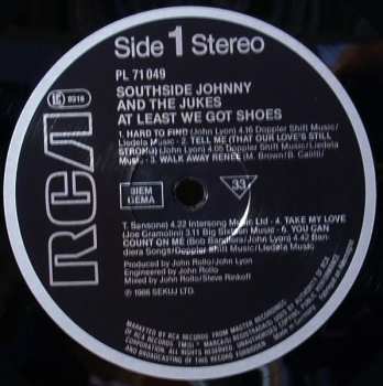 LP Southside Johnny & The Asbury Jukes: At Least We Got Shoes