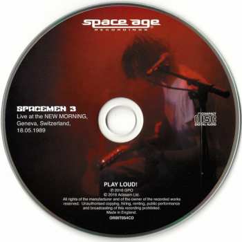 CD Spacemen 3: Live At The New Morning, Geneva, Switzerland, 18.05.1989
