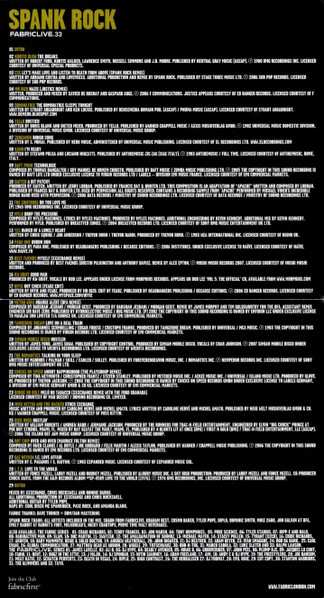 CD Spank Rock: FabricLive. 33