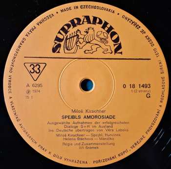 LP Spejbl & Hurvínek: Spejbls Amorosiade