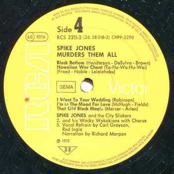 2LP Spike Jones And His City Slickers: Spike Jones Murders Them All