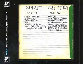 CD Spirit: Live At The Ash Grove,1967 Vol. I