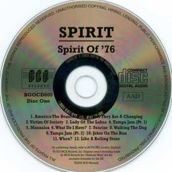 2CD Spirit: Spirit Of '76