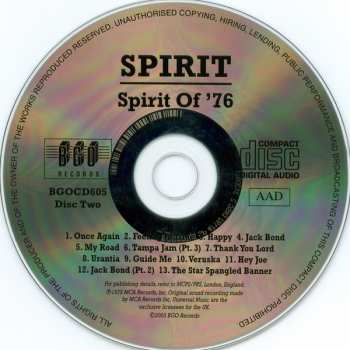 2CD Spirit: Spirit Of '76