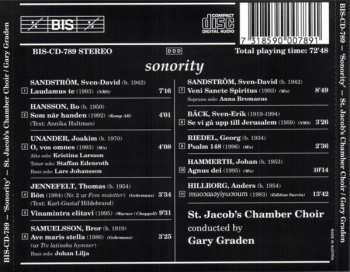 CD S:t Jacobs Kammarkör: Sonority, Contemporary Swedish Choral Music A Cappella