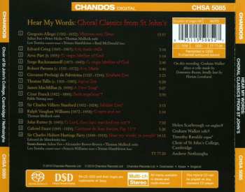 SACD St. John's College Choir: Hear My Words
