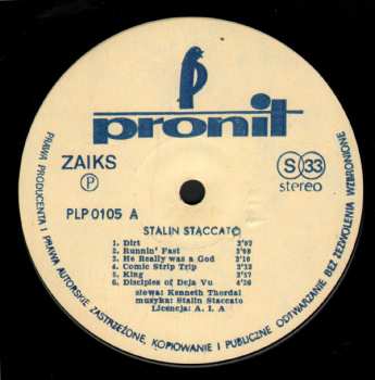 LP Stalin Staccato: Poland Live ´88