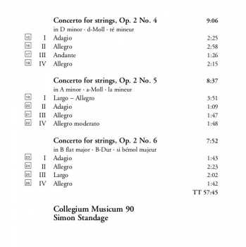 CD Simon Standage: Concertos For Strings, Op. 2