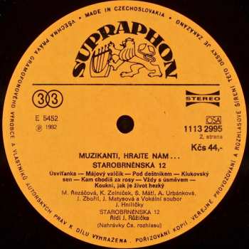 LP Starobrněnská 12°: Muzikanti, Hrajte Nám…