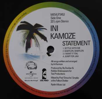 LP Ini Kamoze: Statement