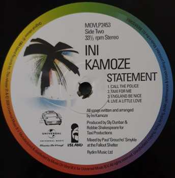 LP Ini Kamoze: Statement