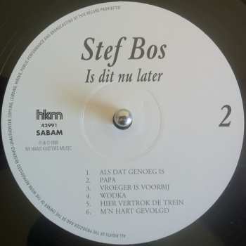 LP Stef Bos: Is Dit Nu Later