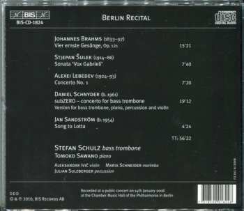 CD Stefan Schulz: Berlin Recital