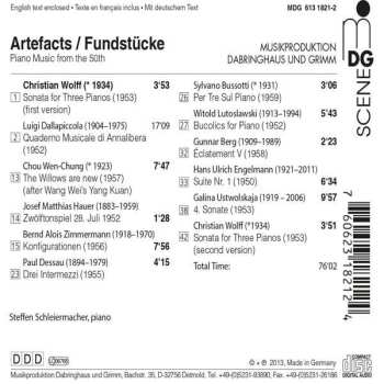 CD Steffen Schleiermacher: Artefacts = Fundstücke (Piano Music From The 50th)