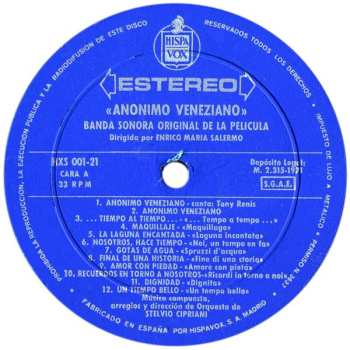 LP Stelvio Cipriani: Anonimo Veneziano - Banda Sonora Original De La Pelicula