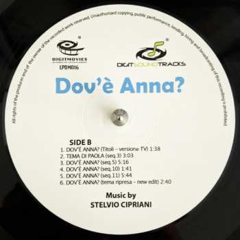 LP Stelvio Cipriani: Dov'è Anna? (Original Soundtrack) LTD