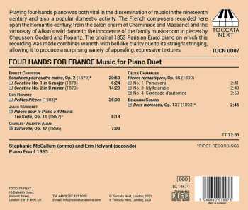 CD Jules Massenet: Four Hands For France (Music For Piano Duet)
